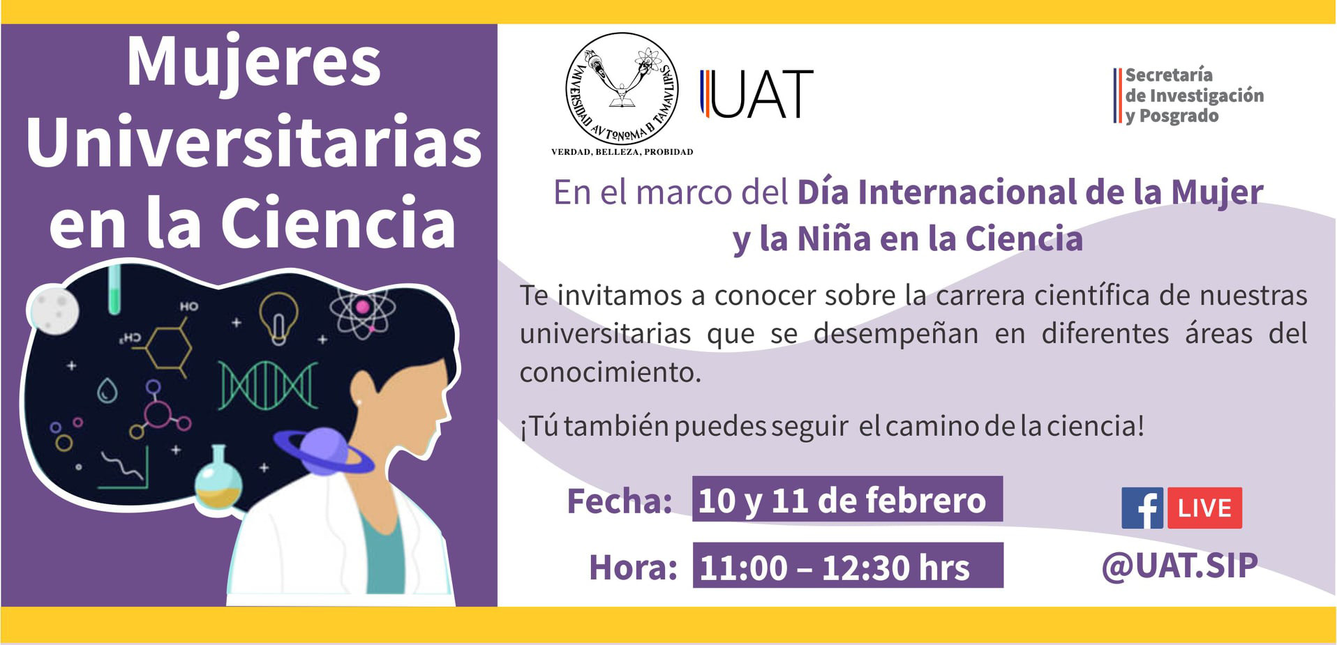 Realizará la UAT “Mujeres universitarias en la ciencia”