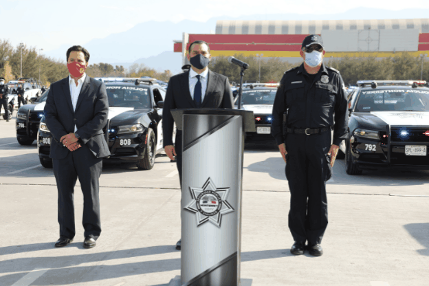 Suma Gobierno de Monterrey 153 nuevas unidades para Seguridad Pública y Vialidad