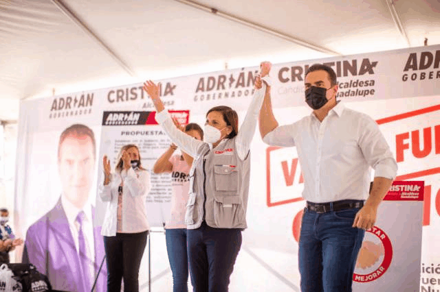 Pactan Adrián de la Garza y Cristina Díaz políticas sociales para Guadalupe