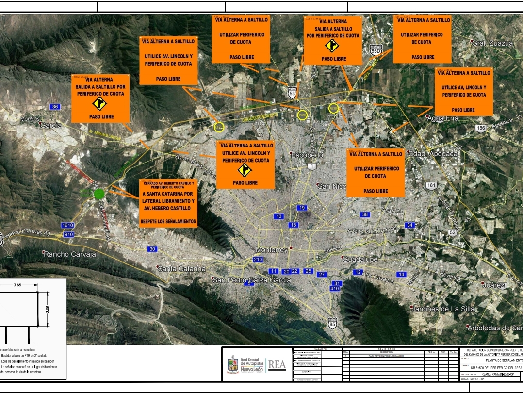 Informa REA sobre plan de desviaciones provisionales