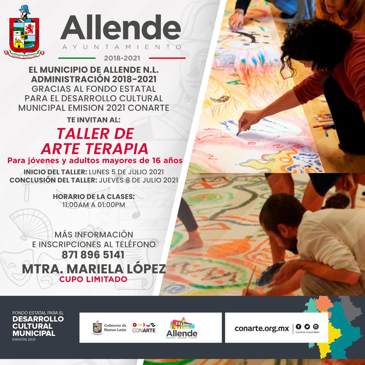 Invita Allende a Taller de Terapia para jóvenes y adultos