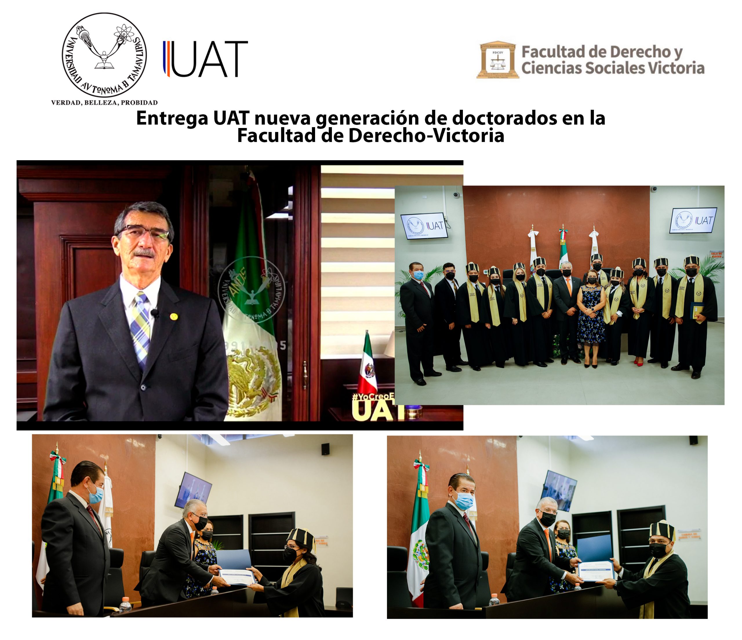 Entrega UAT nueva generación de doctorados en la Facultad de Derecho-Victoria