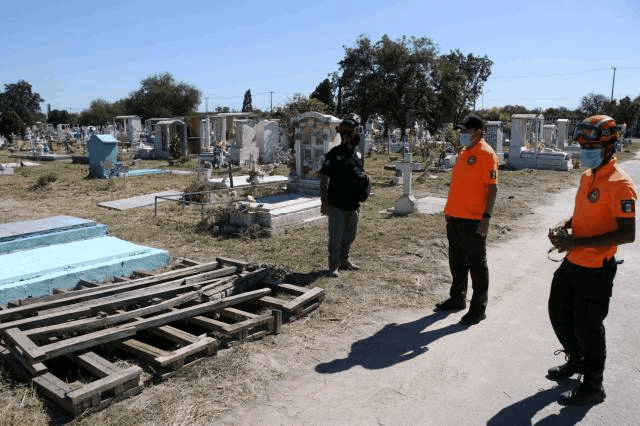 Supervisan seguridad en panteones municipales de Guadalupe