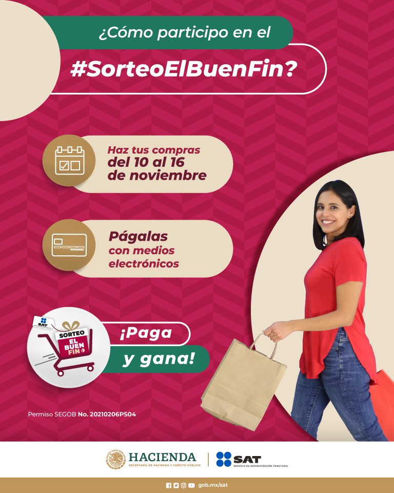 Anuncia SAT sorteo por el Buen Fin