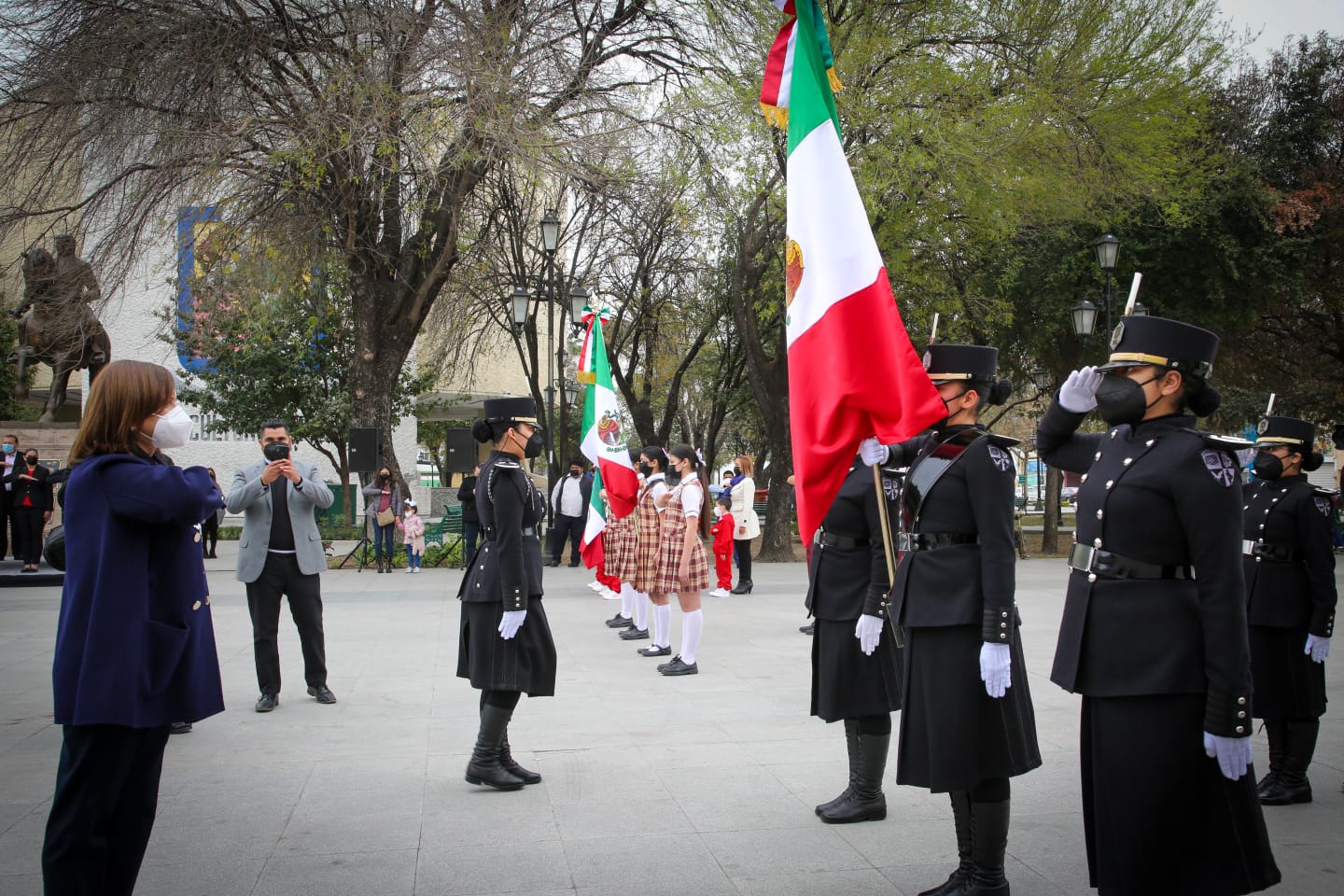 Conmemoran en Guadalupe Día de la Bandera