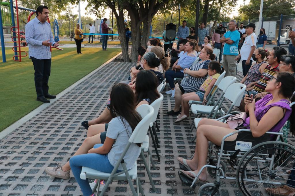 Sigue reactivación en Santa Catarina; Inaugura Jesús Nava parque en colonia