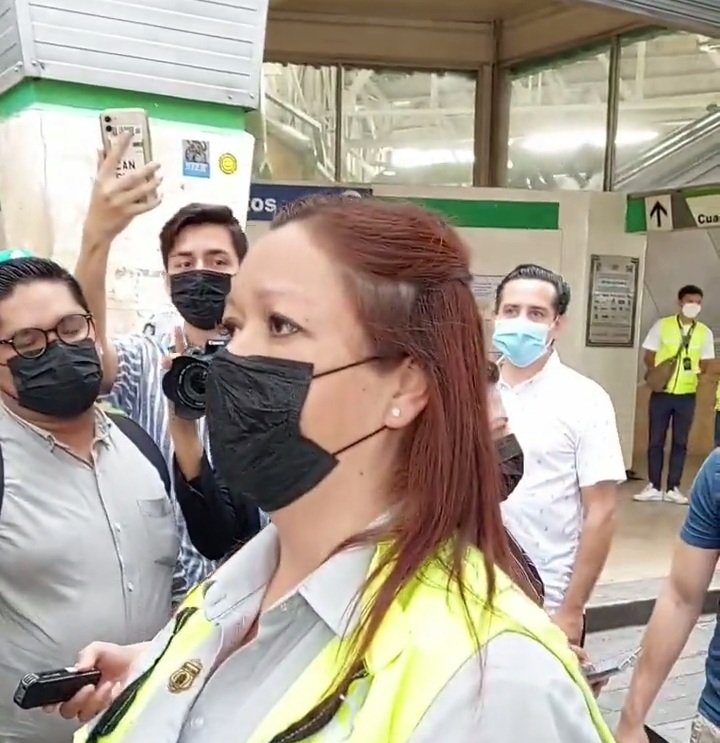 Rocío Montalvo se enfrenta con Diputados del PAN en estación Cuauhtémoc