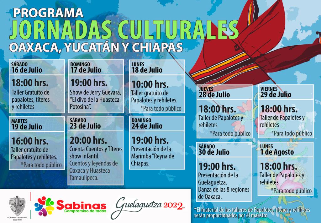 En Sabinas jornadas culturales de Oaxaca y Chiapas