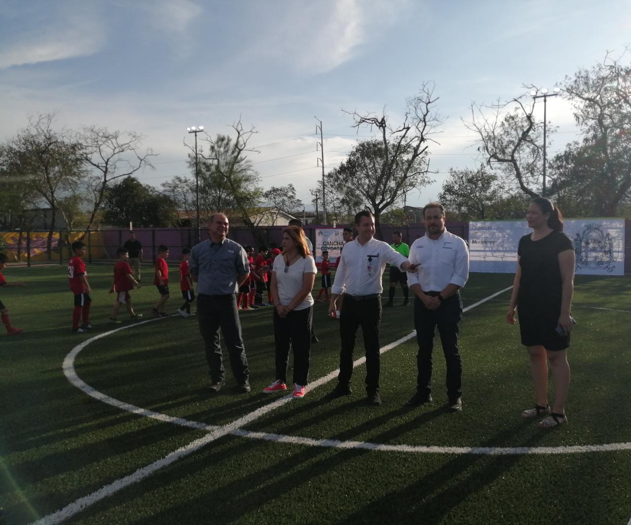 Entrega Gobierno de Monterrey espacio deportivo en la colonia Coyoacán