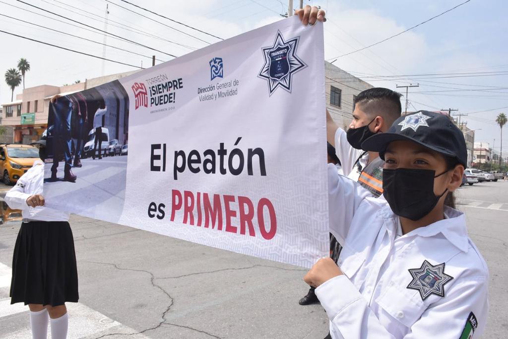 En el Día Internacional de la Educación Vial, alumnos de educación básica piden respeto al peatón