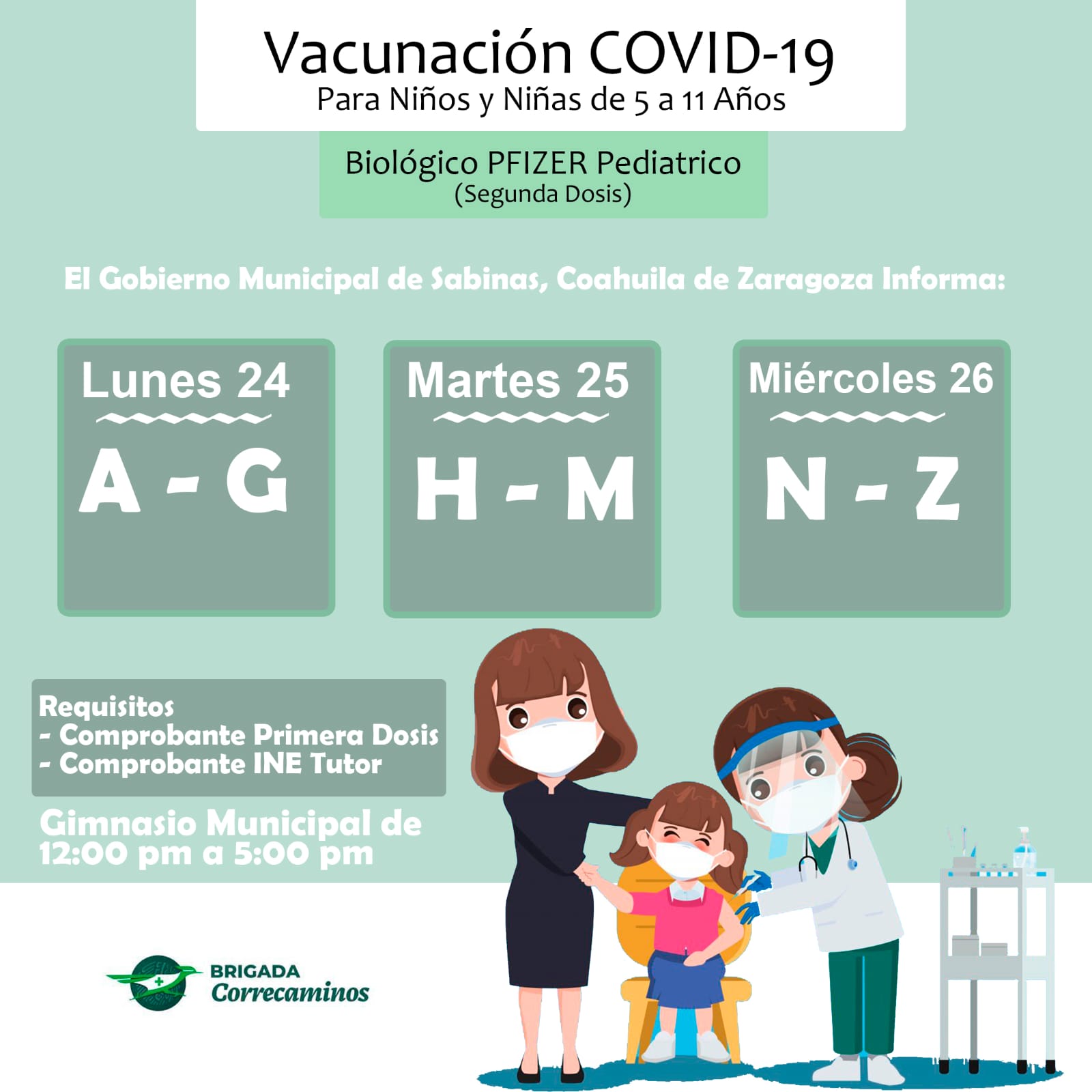 Vacunación Covid para menores de 5 a 11 años con apoyo de la alcaldesa Diana Haro