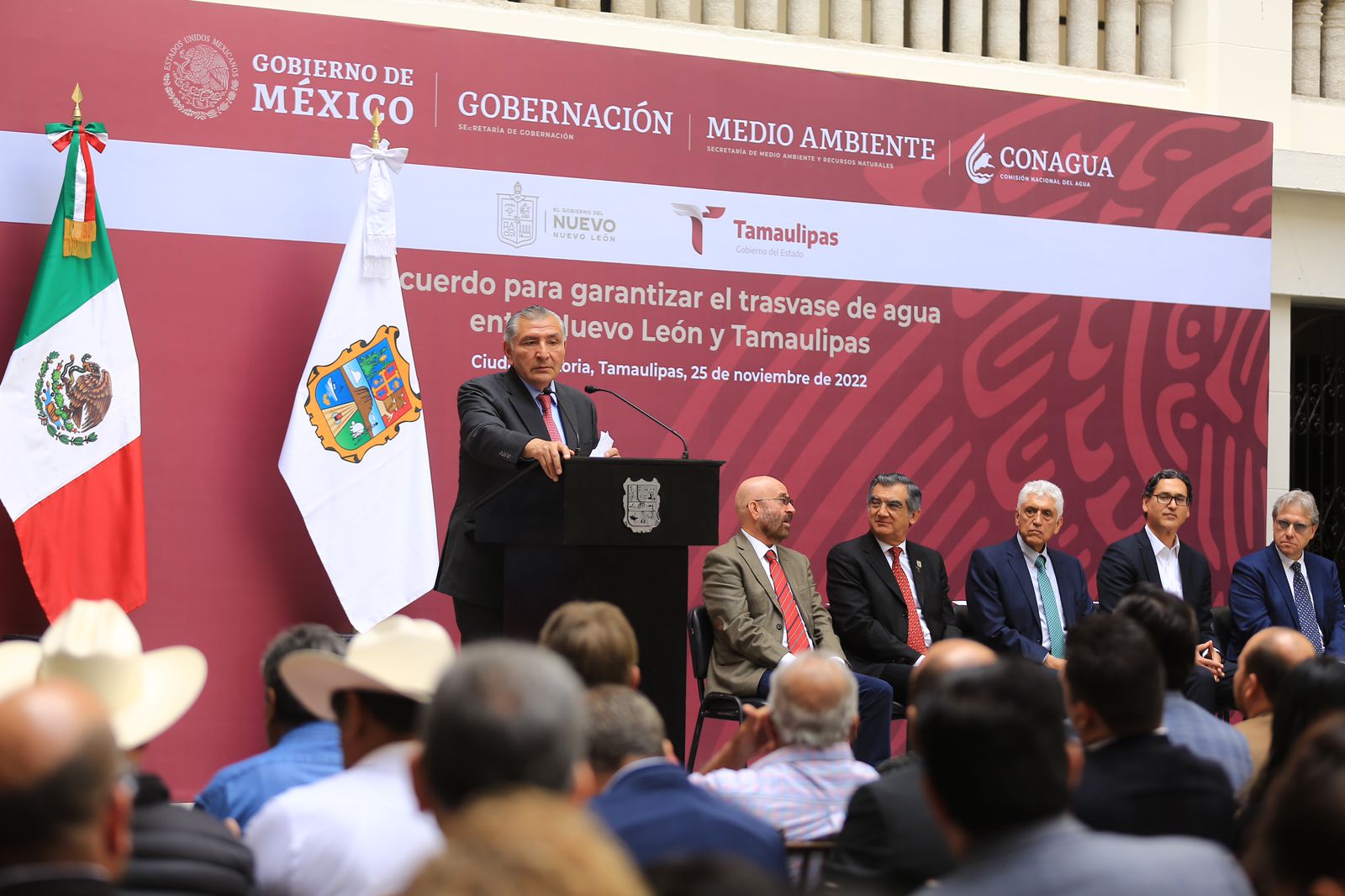 Avala Adán Augusto trasvase de NL a Tamaulipas; acuerdo es un hecho histórico