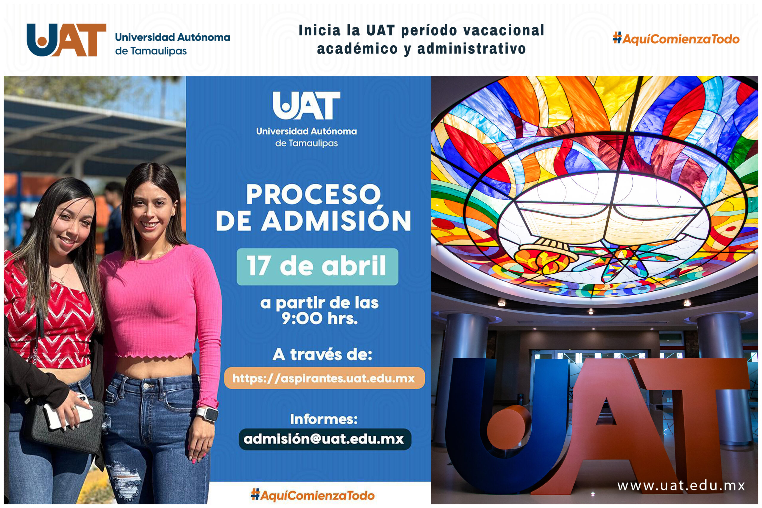 Inicia UAT el período vacacional escolar y administrativo