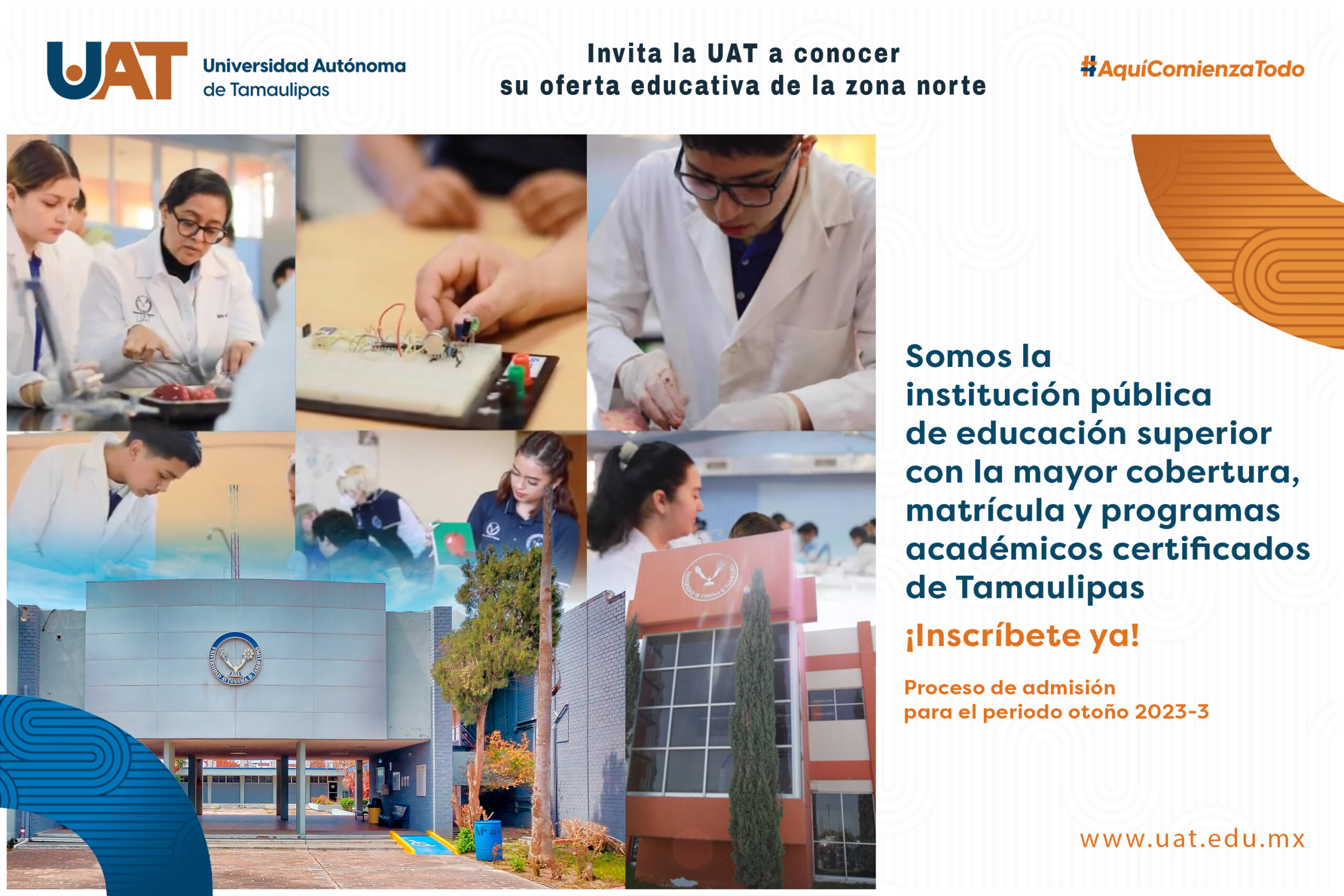 Invita la UAT a conocer su oferta educativa de la zona norte