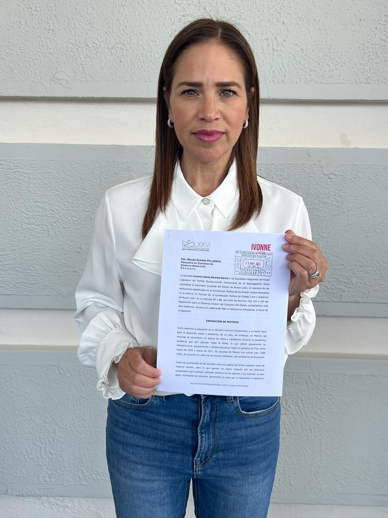 Busca Ivonne Álvarez que robo a escuelas sea delito federal