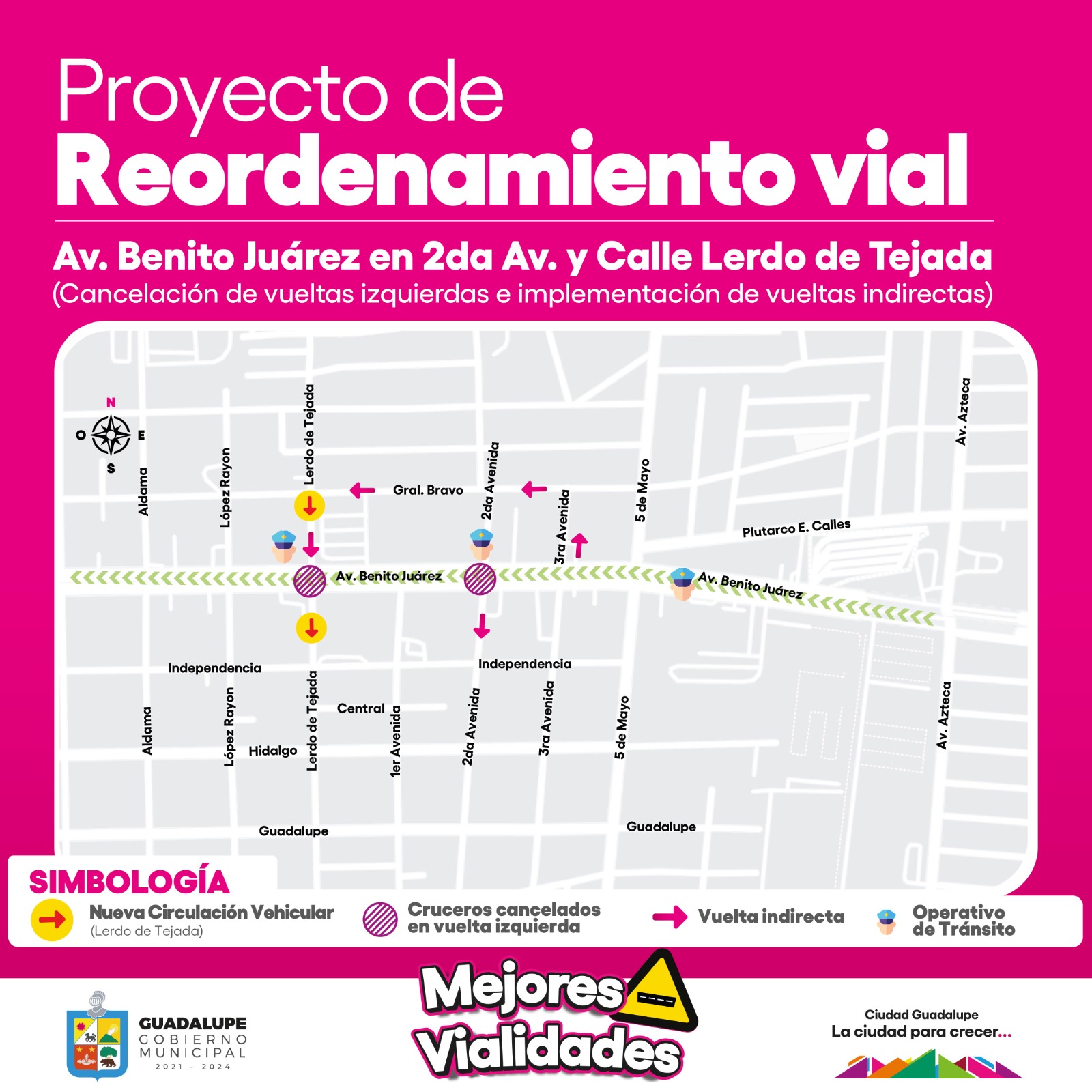 Informa Guadalupe sobre mejoras viales en la ciudad