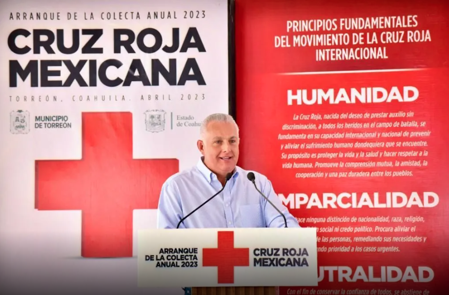 Roman Cepeda pone en marcha la colecta anual de la Cruz Roja en Torreón