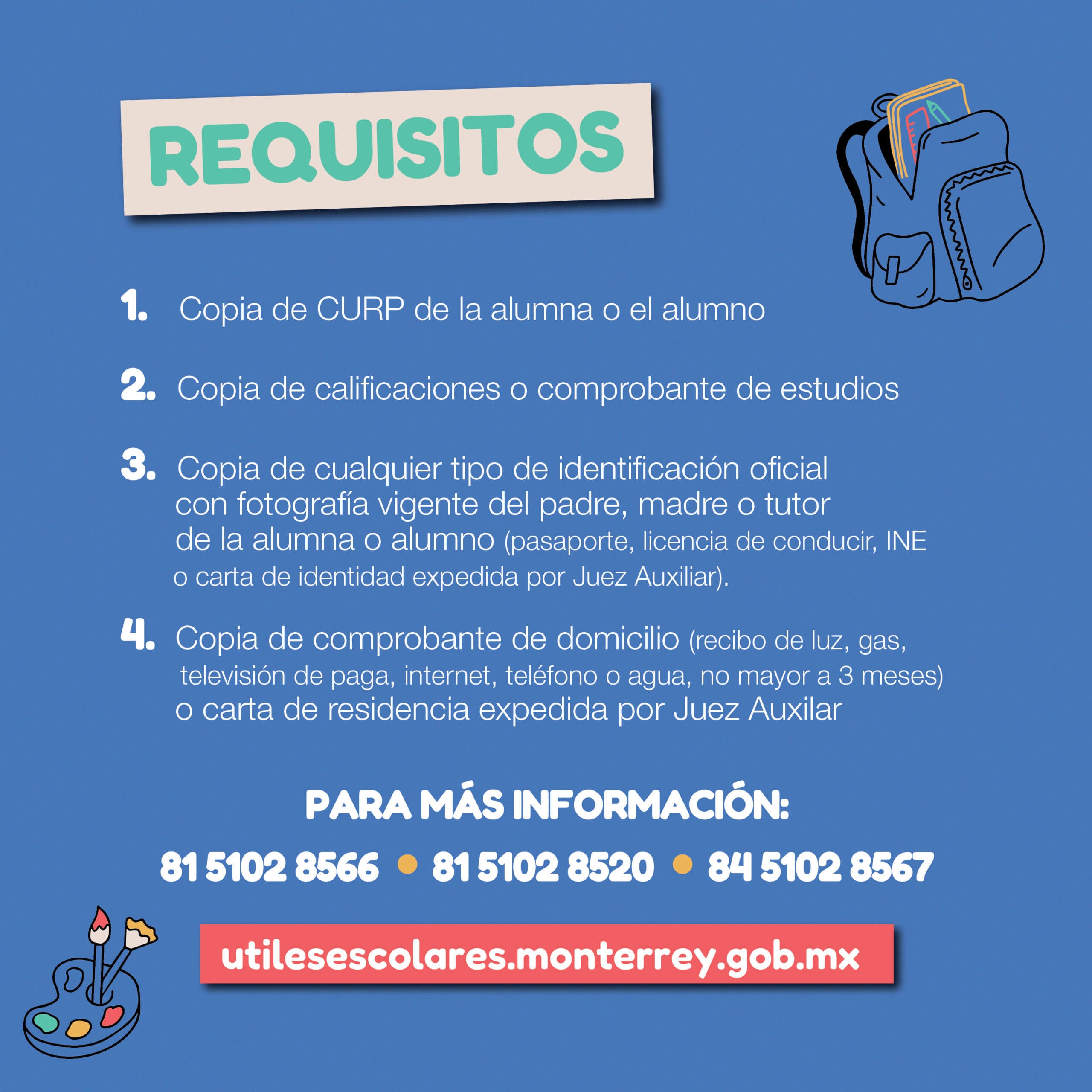 Apoya Monterrey economía familiar con entrega de útiles escolares