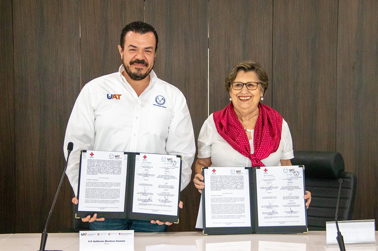 La UAT y Cruz Roja Tamaulipas firman convenio de colaboración en servicio social