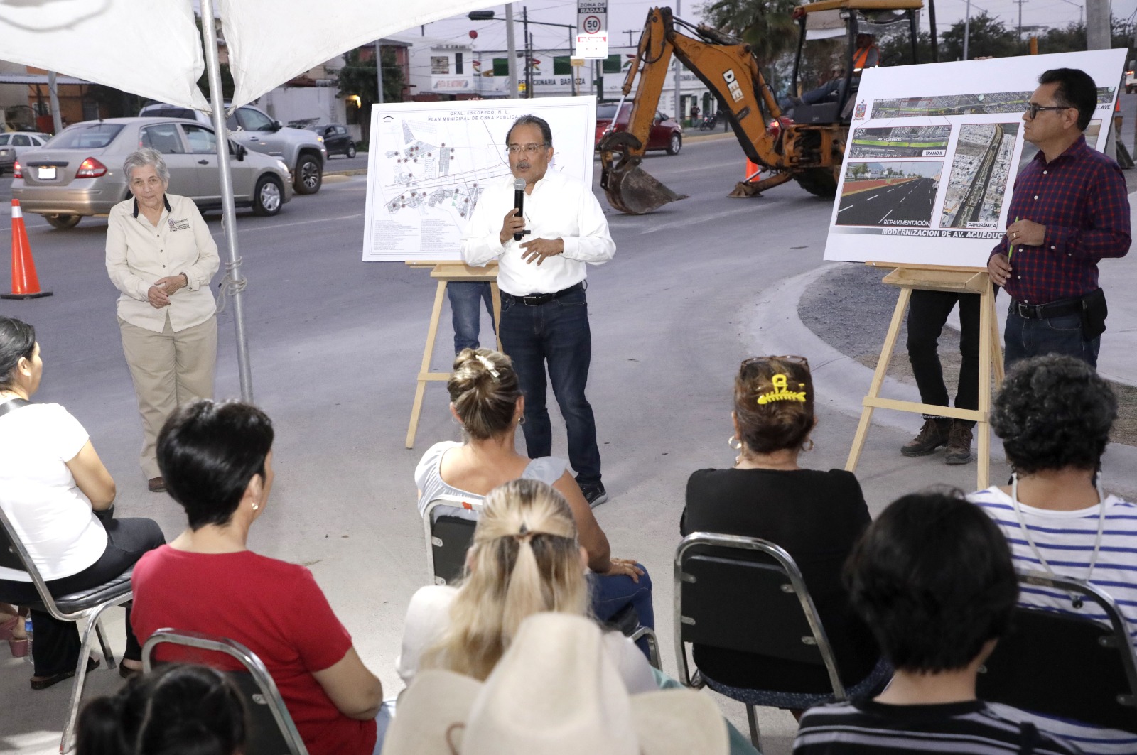 Arranca Mijes transformación integral de avenida Acueducto en Escobedo