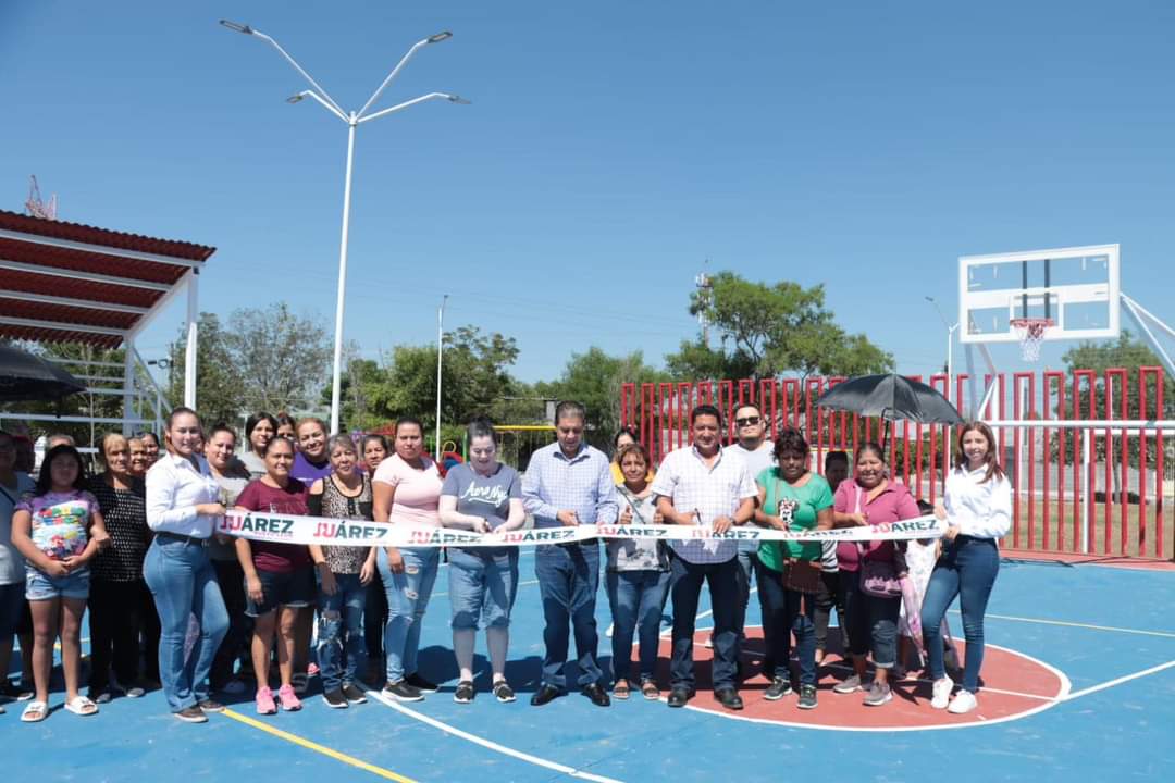 Estrenan planza en la Colonia Héctor Caballero de Juárez