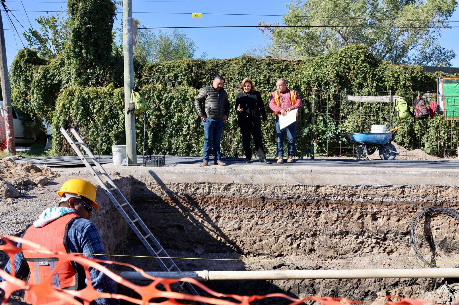 Supervisó alcaldesa Diana Haro construcción de cárcamo