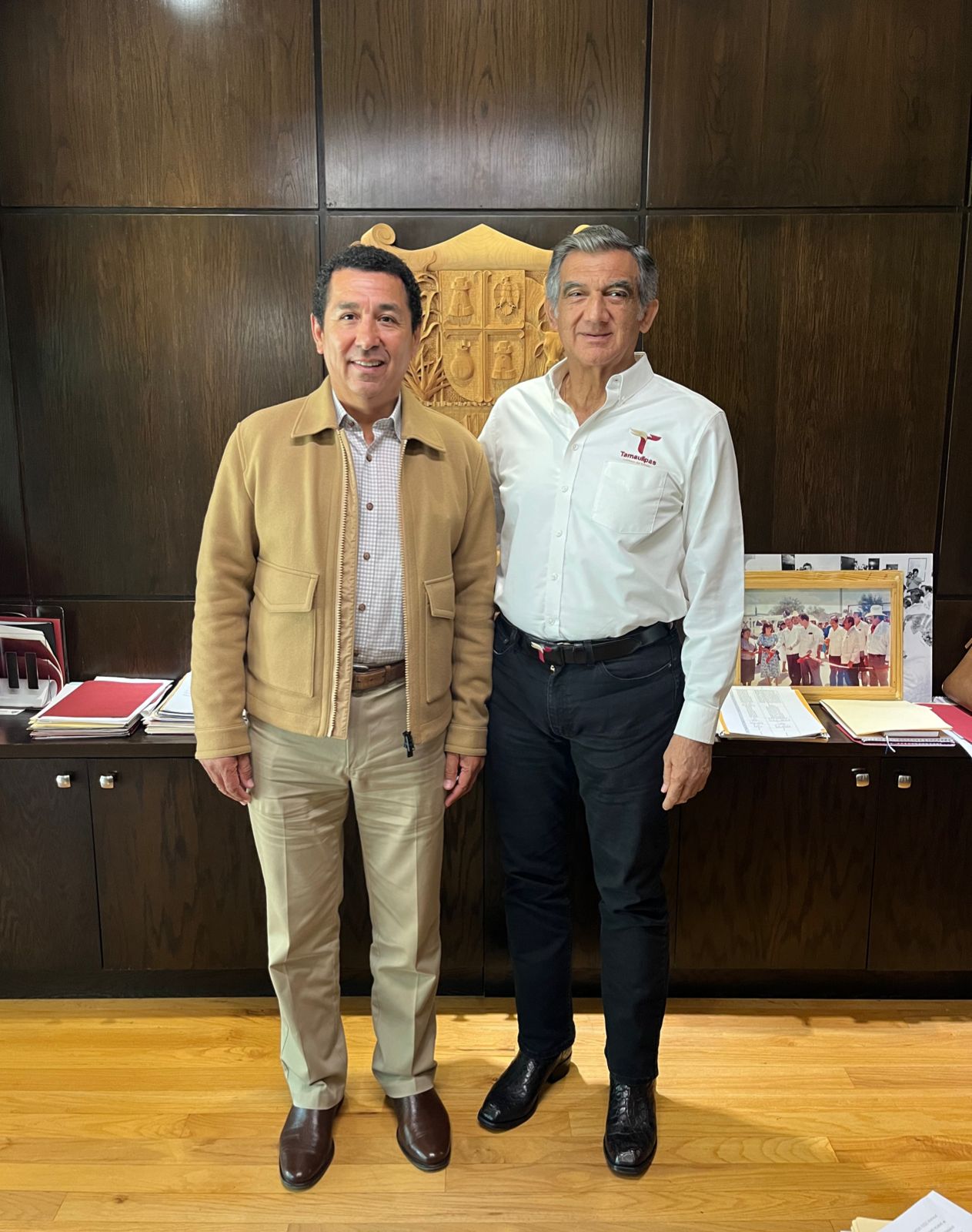 Sostienen Gobernador Américo Villarreal y Alcalde Mario López importante reunión de trabajo
