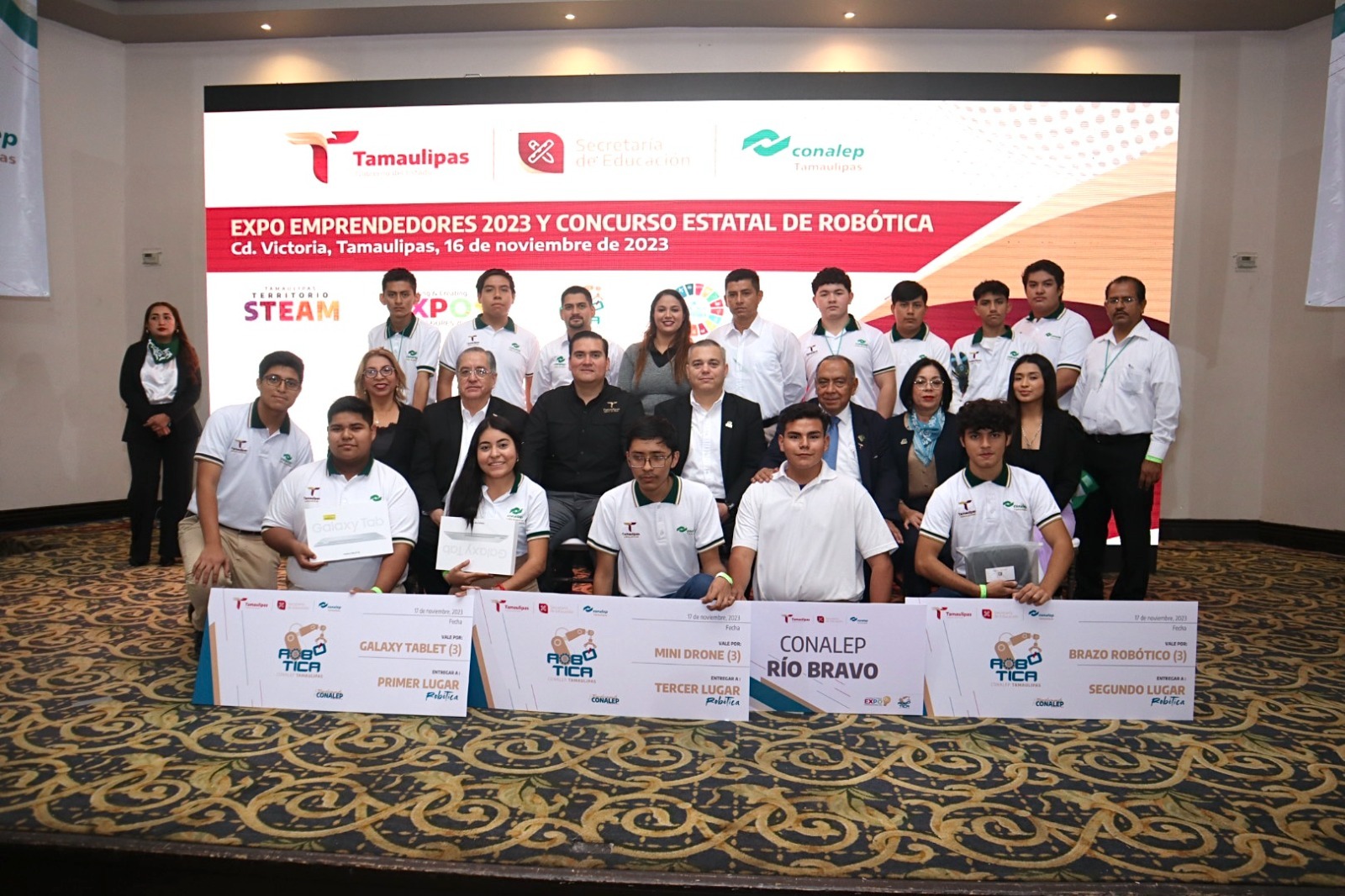 Destaca el ingenio de estudiantes en “Expo Emprendedores y Concurso de Robótica 2023” CONALEP Tamaulipas
