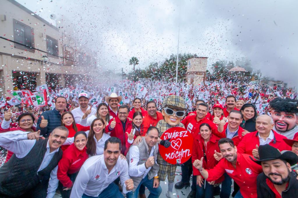 Celebran más de 20 mil priístas marcha por la unidad en Juárez