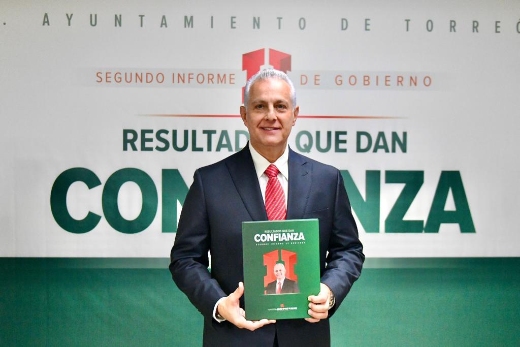 Román Alberto Cepeda González entrega segundo informe sobre el estado que guarda la Administración Pública Municipal al Cabildo de Torreón