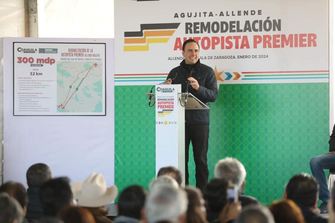 Con grandes obras como “La Premier” Coahuila va pa’ delante: Manolo Jiménez