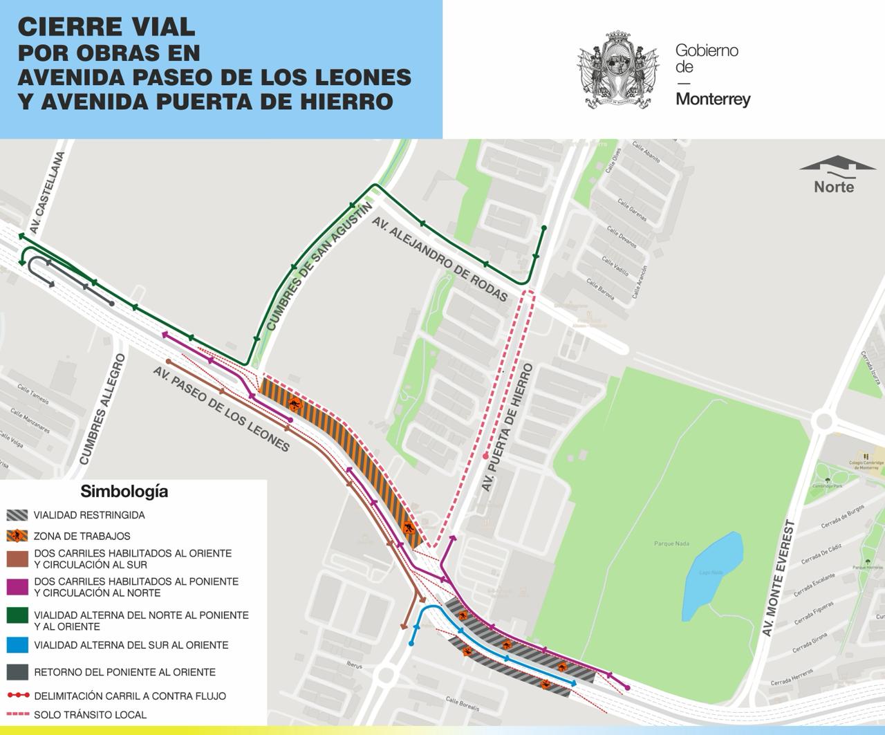 Anuncian nuevas alternativas viales en Leones