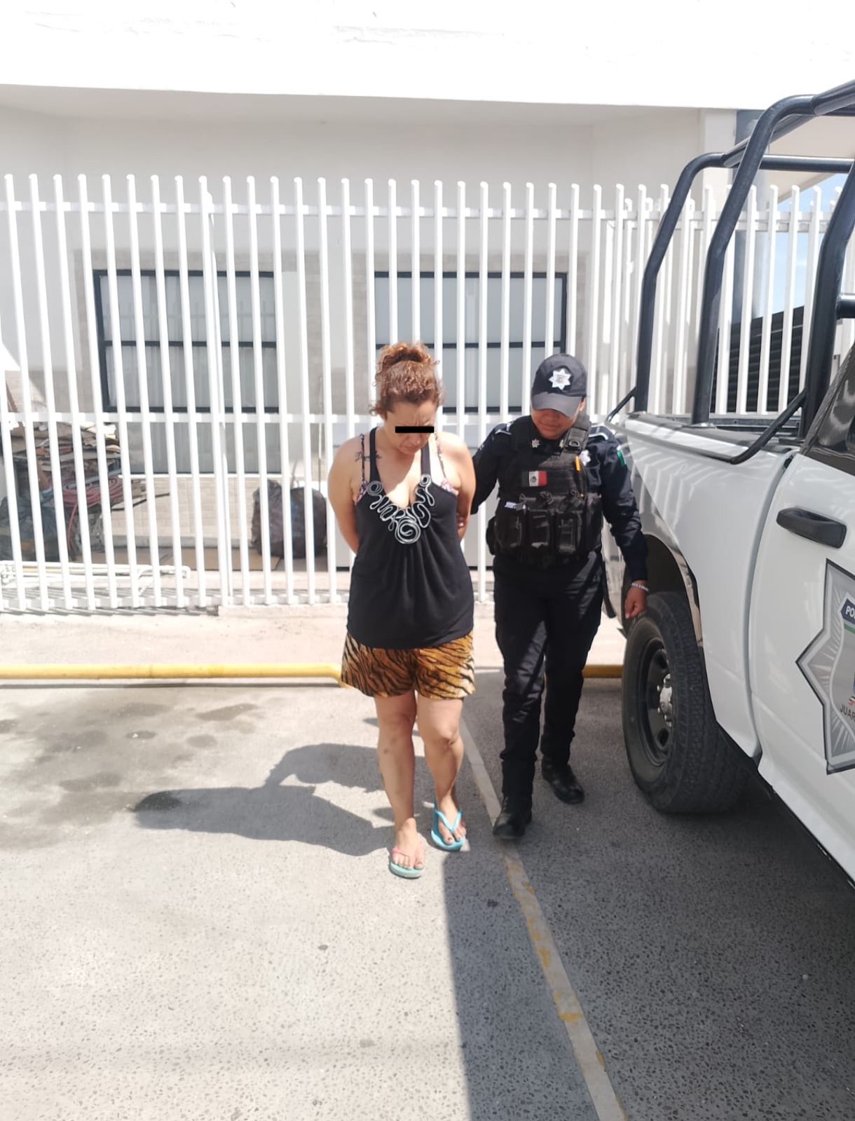 Detiene la Policía de Juárez a una femenina por el delito de amenazas en la Colonia Vistas del Río