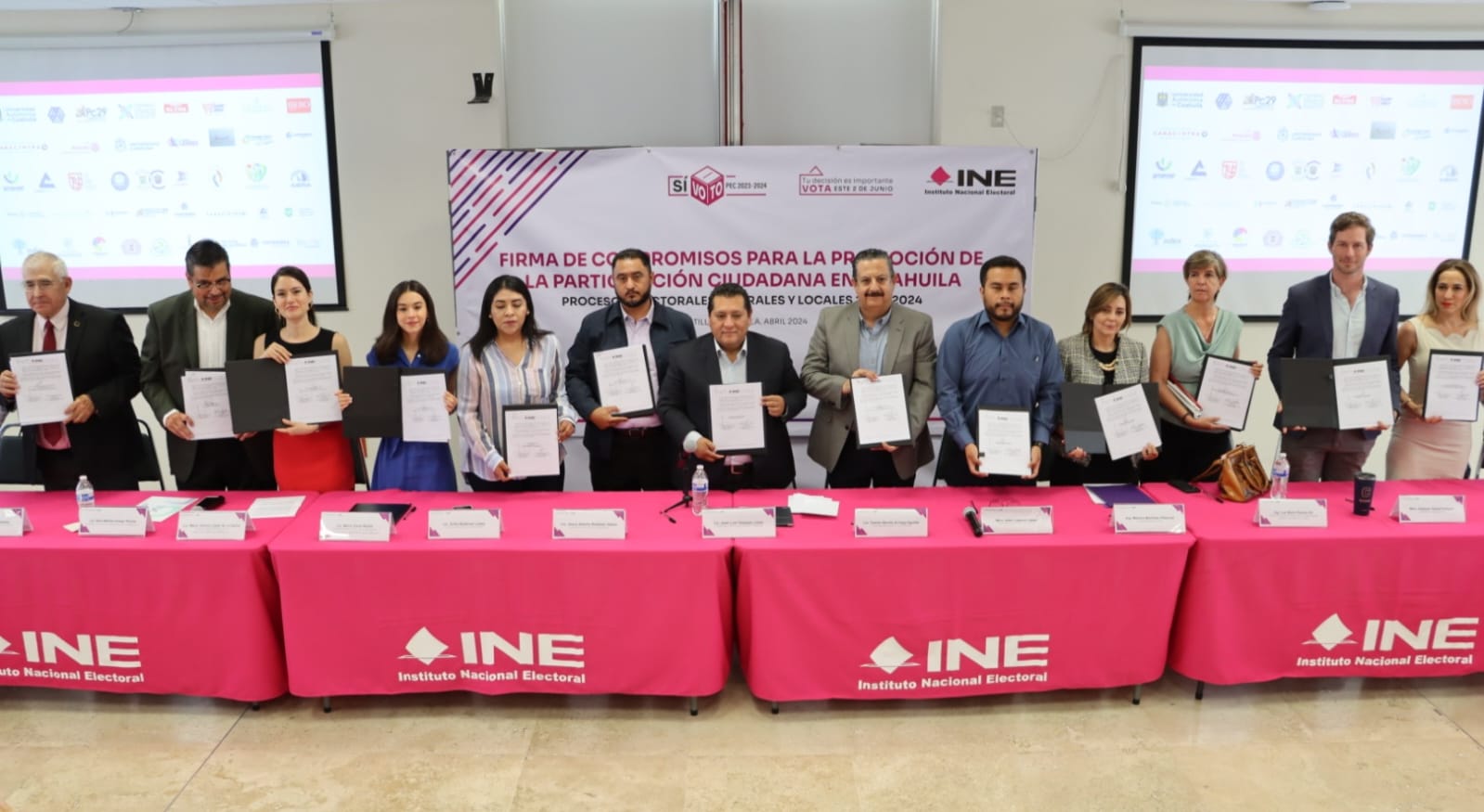 Firman con el INE Coahuila Compromisos para la Promoción de la Participación Ciudadana