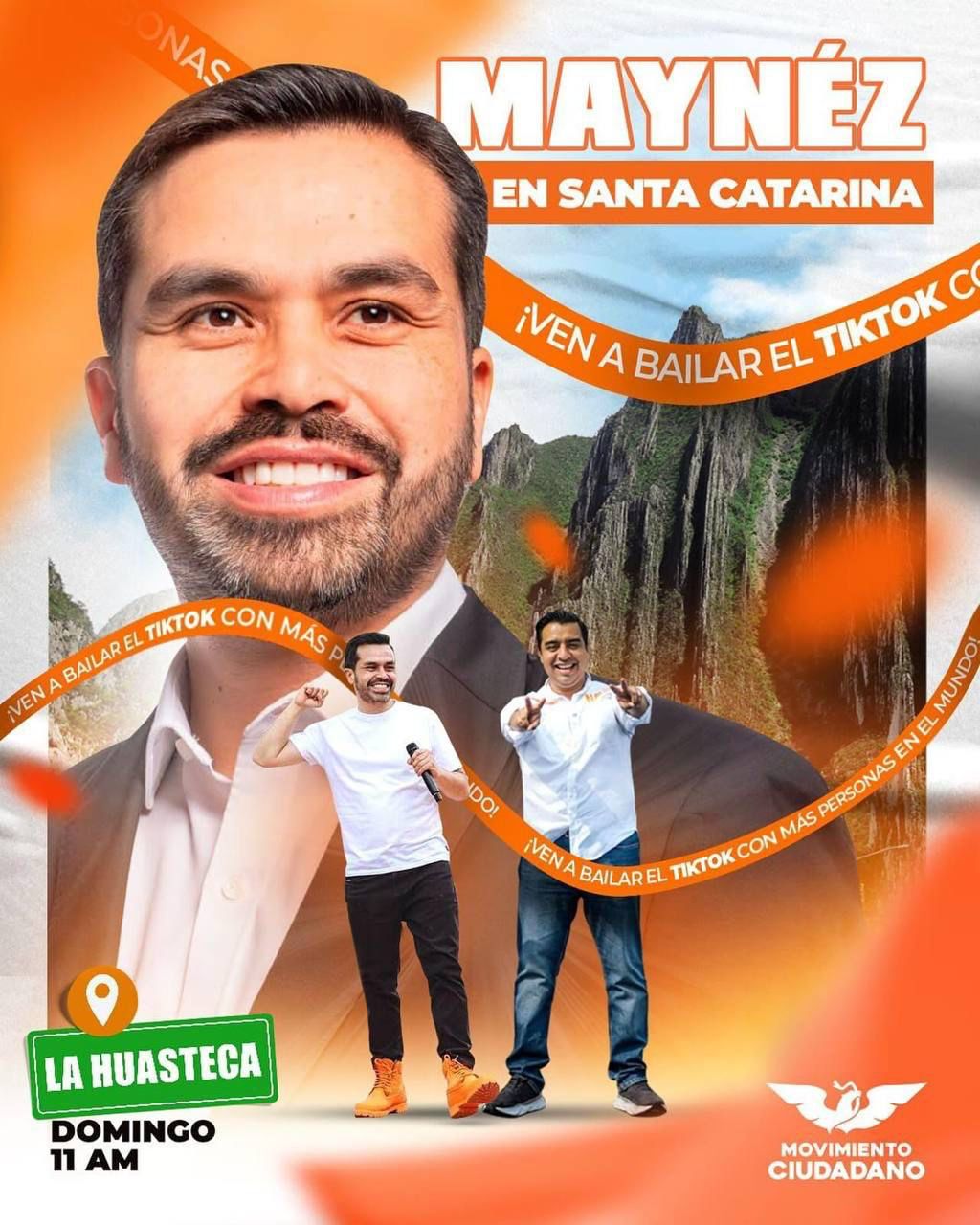 Harán Máynez y Candidatos de Nuevo León campaña en Santa Catarina