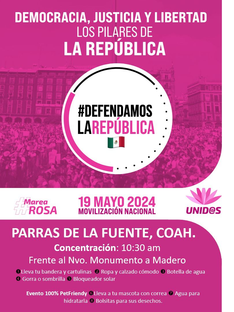 La movilización “Marea Rosa” será el 19 de Mayo  en más de 95 ciudades y 170 organizaciones en toda la república