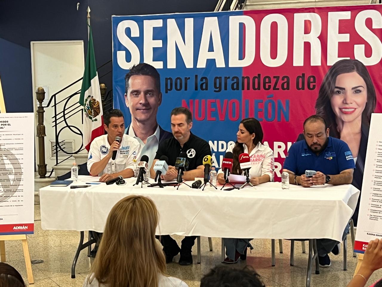 Karina Barrón, Fernando Margáin y Adrián de la Garza presentan propuesta para el bienestar animal