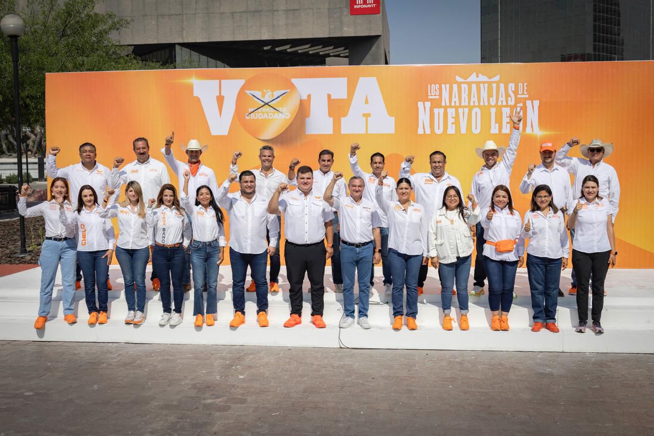 Gracias; pintaremos todo Nuevo León de Naranja: Candidatos de Movimiento Ciudadano