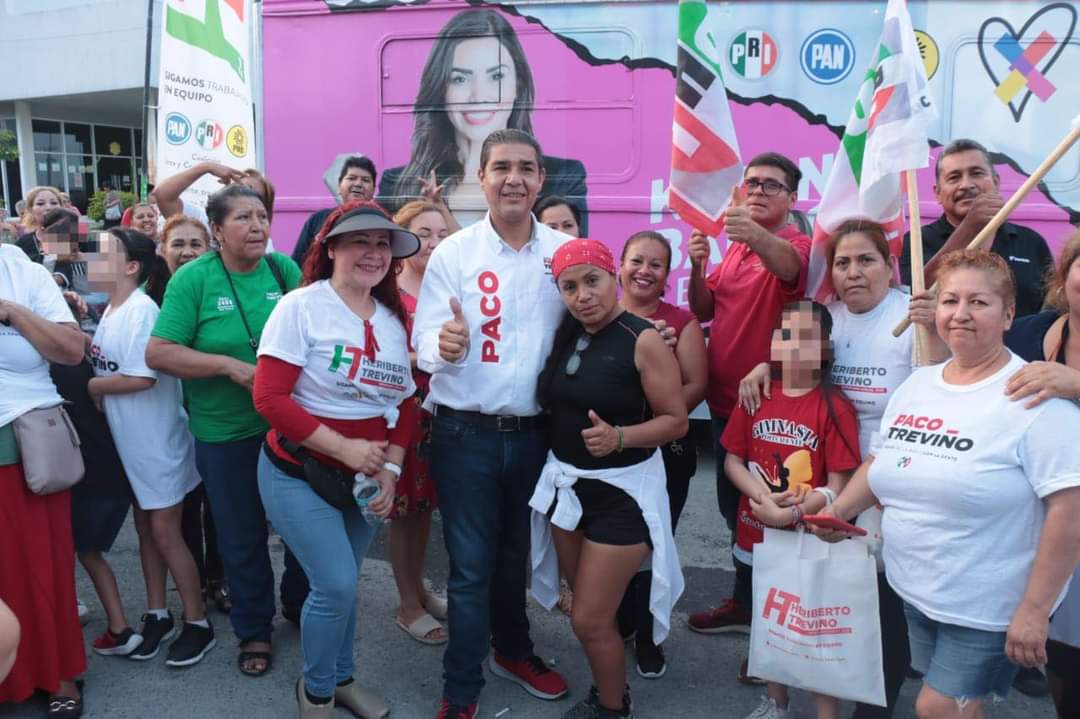 Apoyan miles en Santa Mónica escuchan propuestas de Paco Treviño para Juárez