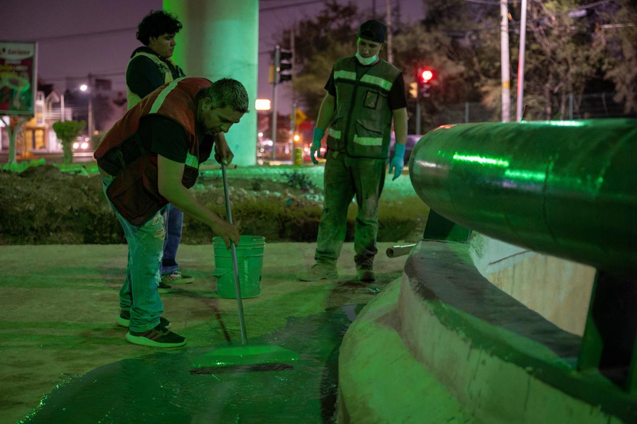 continúan trabajos en paso deprimido de Av. Las Américas en Guadalupe