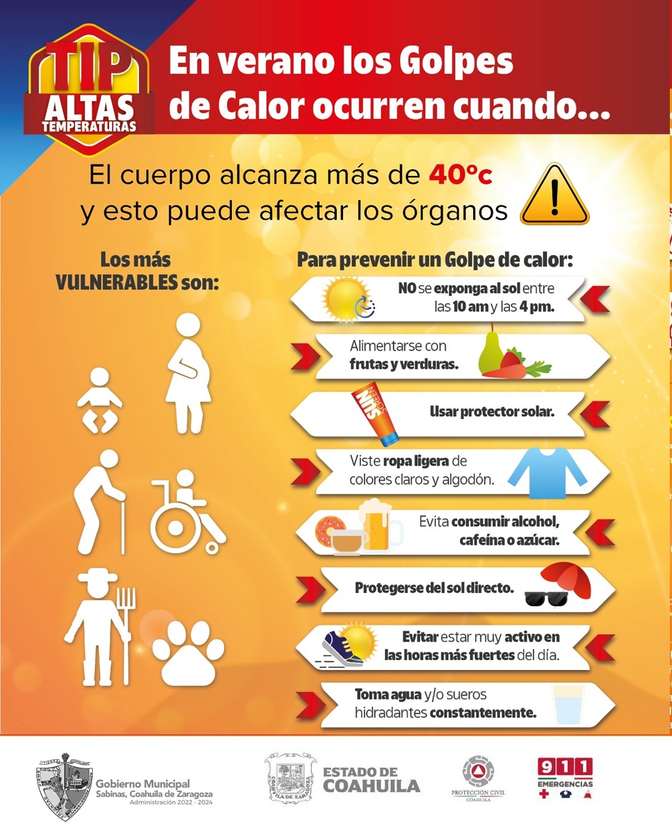 Permanece en Sabinas tercera onda de calor con temperaturas extremas