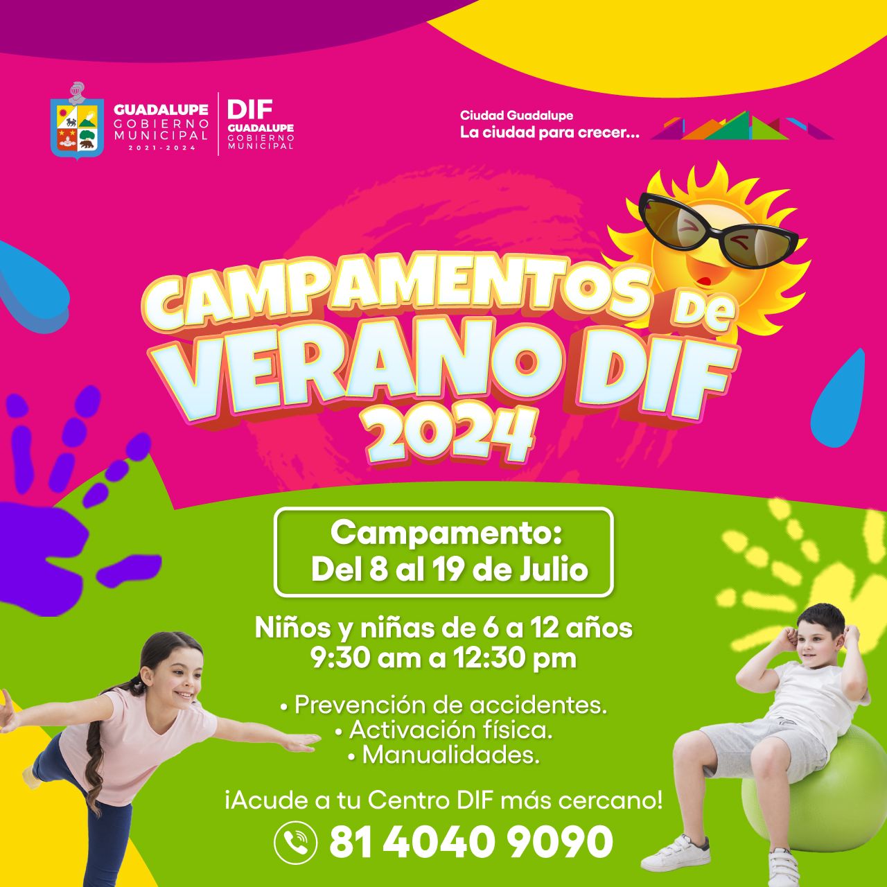 Invita DIF Guadalupe a sus campamentos de verano 2024