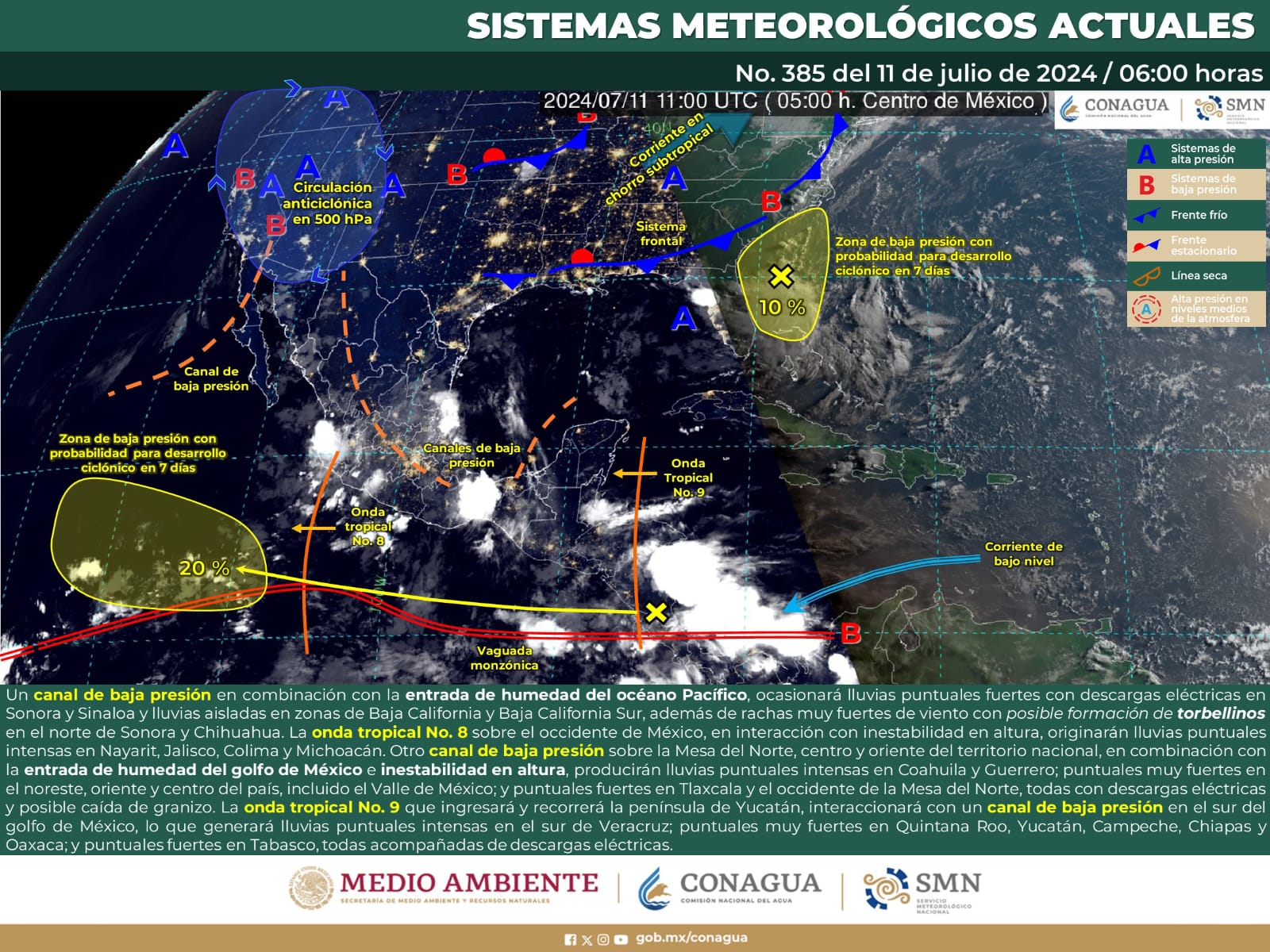 Se prevén lluvias puntuales intensas en Coahuila