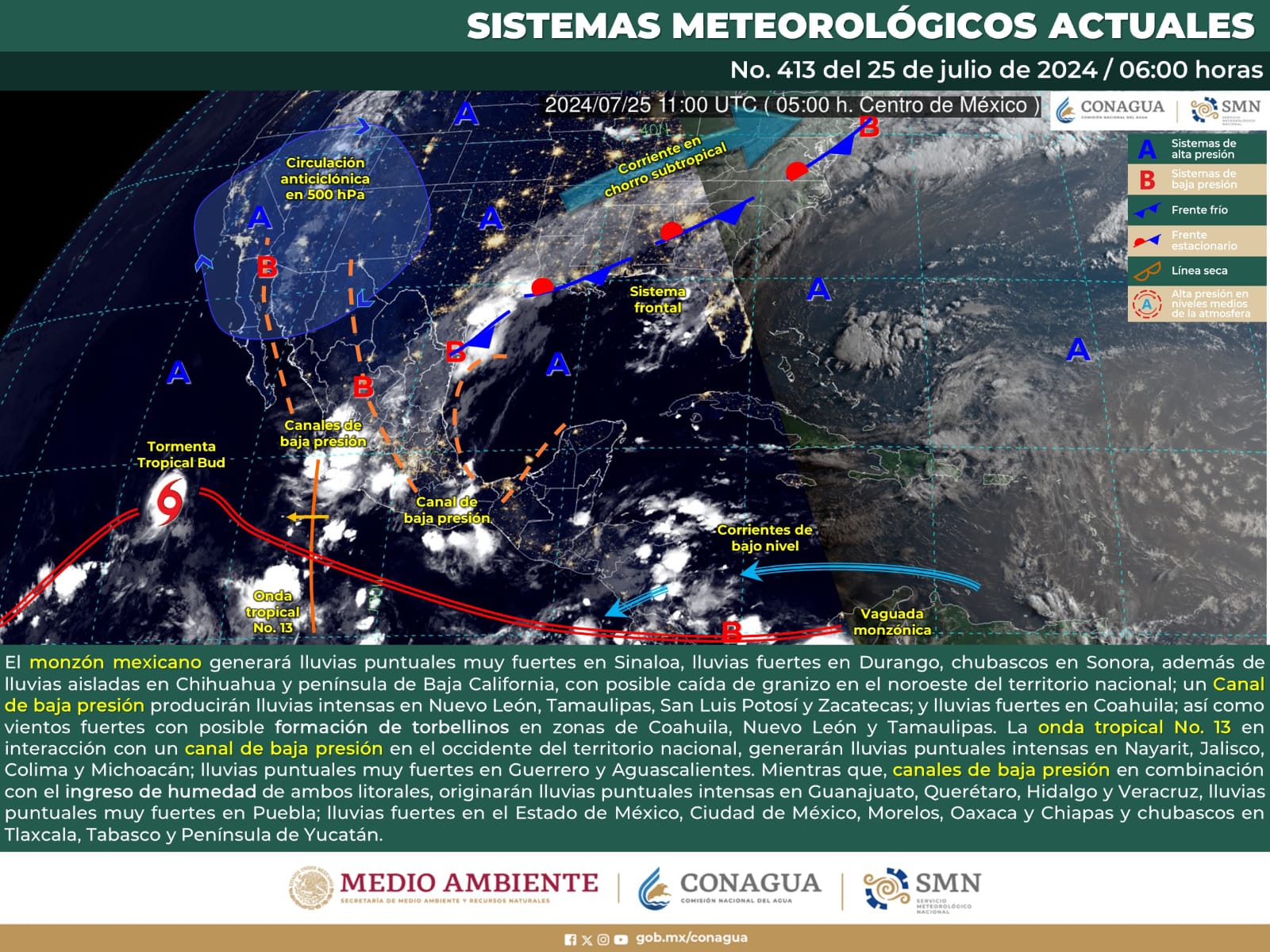 Se esperan lluvias intensas y eventos de torbellinos en Coahuila