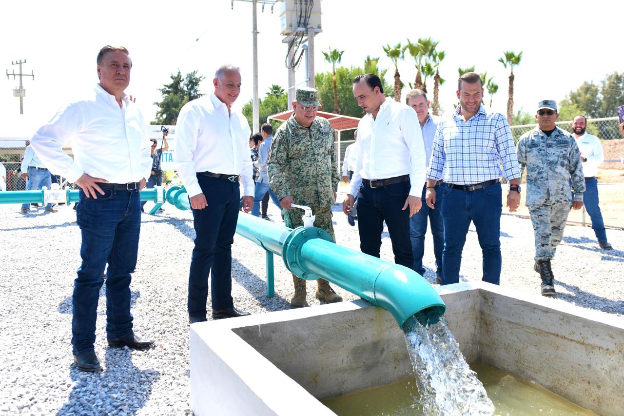 Inauguran el pozo de agua Campo Militar en beneficio de 30 mil habitantes de Torreón