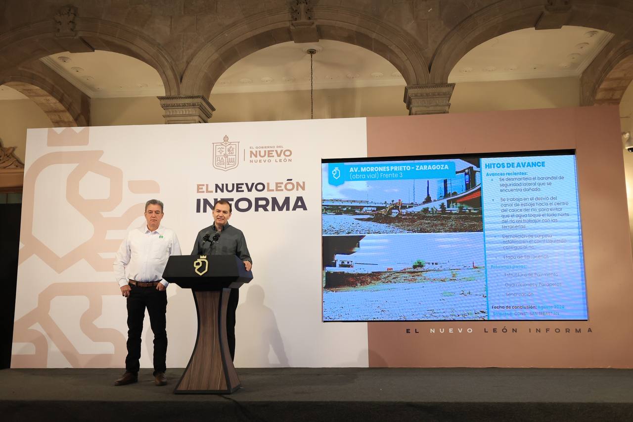 Presentan avances en 12 obras de rehabilitación en par vial Constitución-Morones Prieto