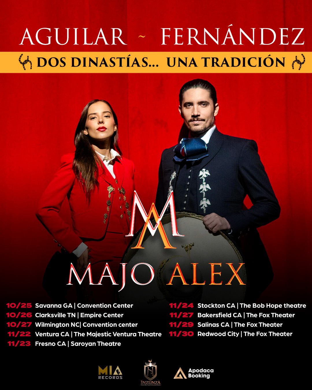 Majo Aguilar y Alex Fernández presentan ‘Dos dinastías, una tradición’