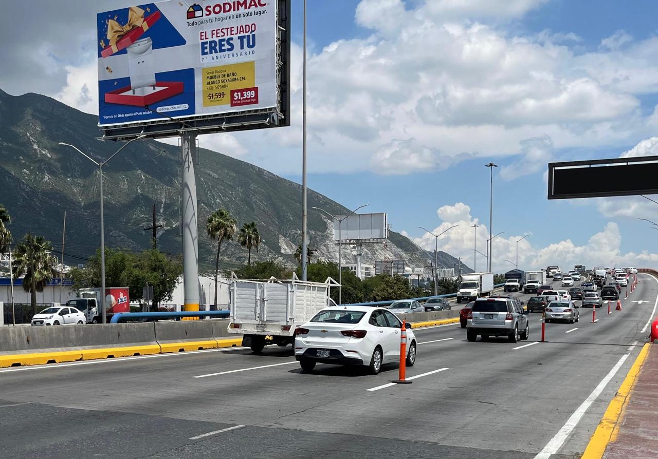 Abren segundo carril en puente La Fama, hay mayor fluidez vehicular