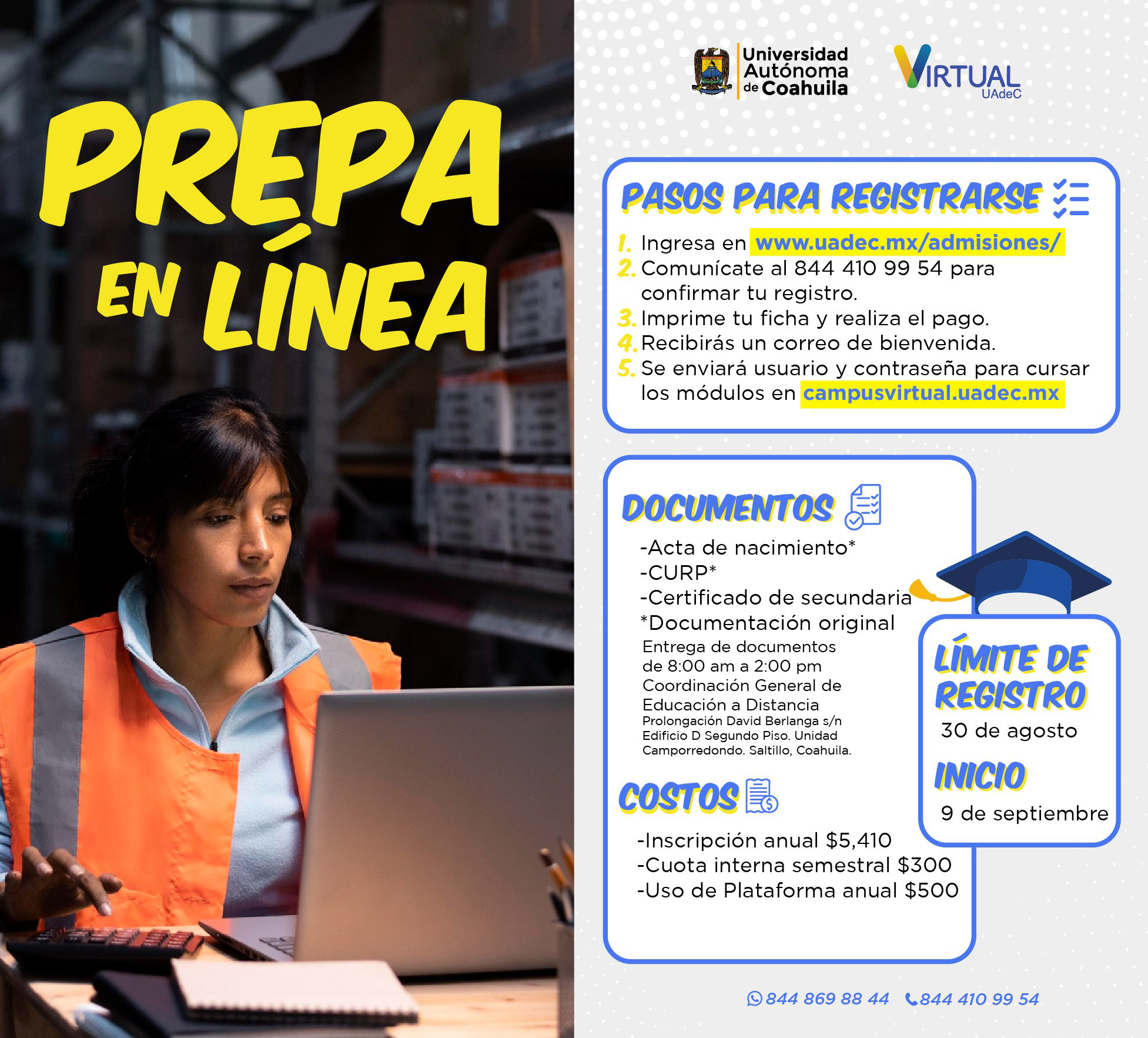 Cursa en la UAdeC el Bachillerato en Línea en su Campus Virtual