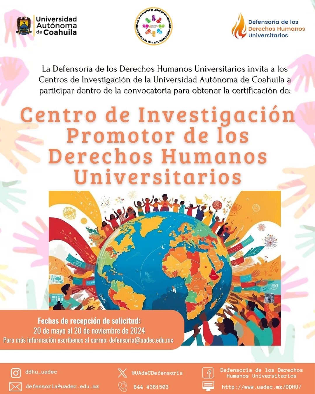 Convoca UAdeC a sus Centros de Investigación a Certificarse como Promotores de los Derechos Humanos Universitarios